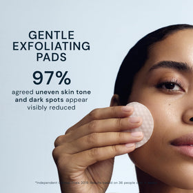 ELEMIS Dynamic Resurfacing Facial Pads in hand for application