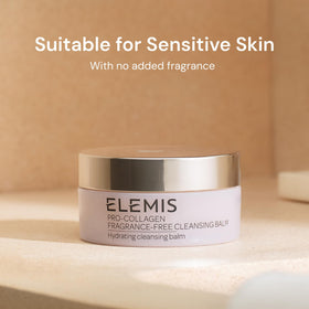 ELEMIS Pro-Collagen Cleansing Balm 100g alongside skincare products
