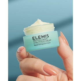 ELEMIS Pro-Collagen Vitality Eye Cream 15ml in bathroom setting
