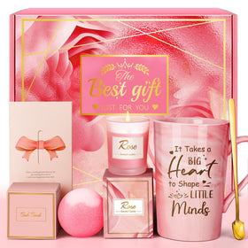 Eletorot Teacher Appreciation Gift Basket with mug and candle