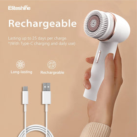 Eliteshine Electric Facial Cleansing Brush ergonomic handle design