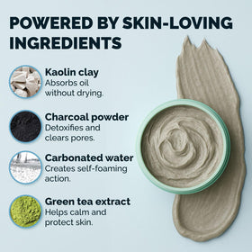 Elizabeth Mott Carbonated Bubble Detox Clay Mask in use