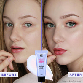 Elizabeth Mott Thank Me Later Radiant Face Primer with makeup products