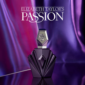 Elizabeth Taylor Passion Eau de Toilette bottle with flowers