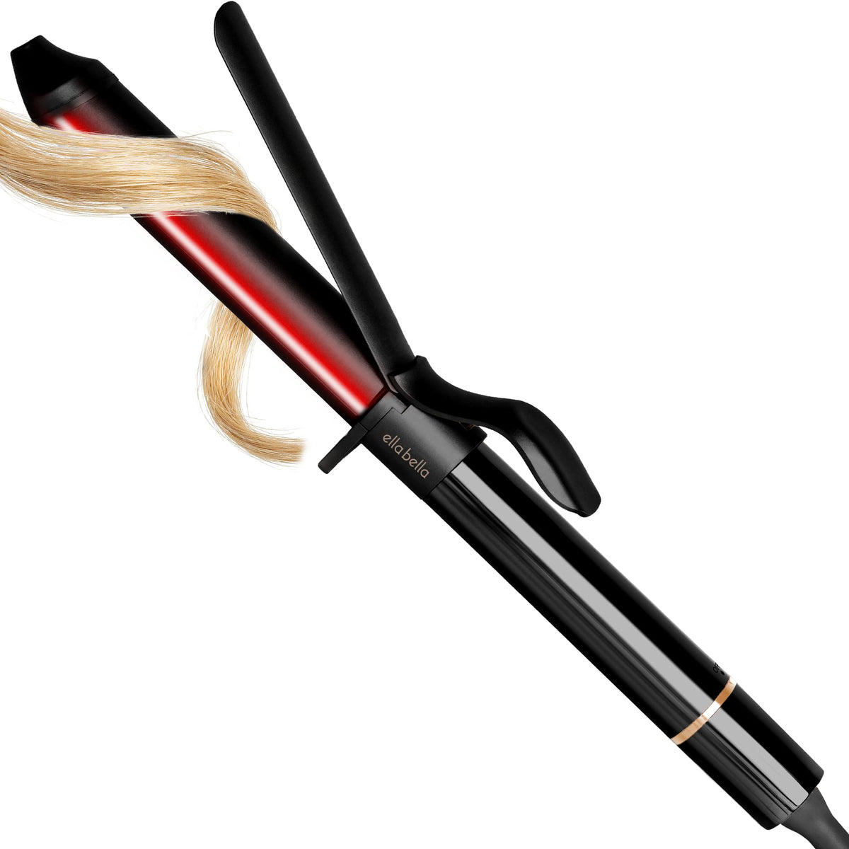 ELLA BELLA 1 Inch Curling Iron front view with digital display