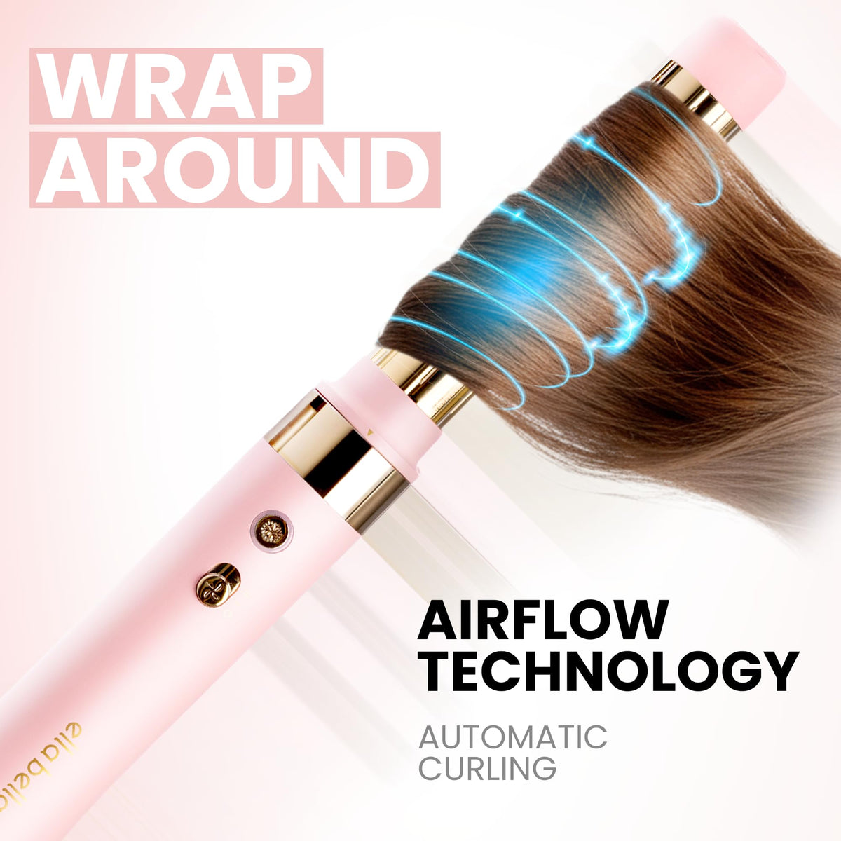 ELLA BELLA 6 in 1 Hot Air Styler in use on hair