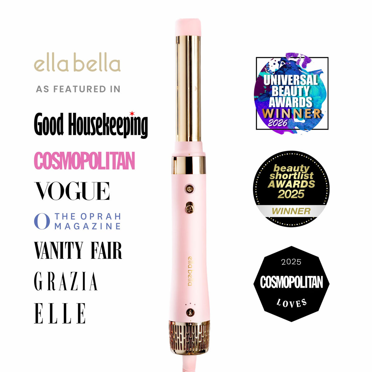 ELLA BELLA 6 in 1 Hot Air Styler with rotating curling irons