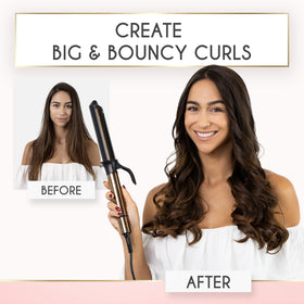 ELLA BELLA curling iron with included styling glove and heat mat
