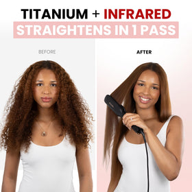 ELLA BELLA Titanium Flat Iron Hair Straightener digital display