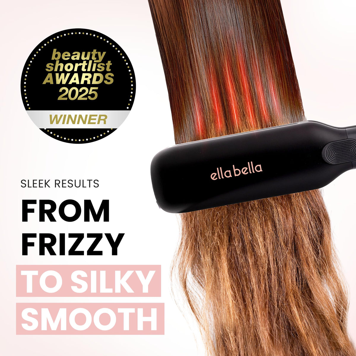 ELLA BELLA Titanium Flat Iron Hair Straightener side view