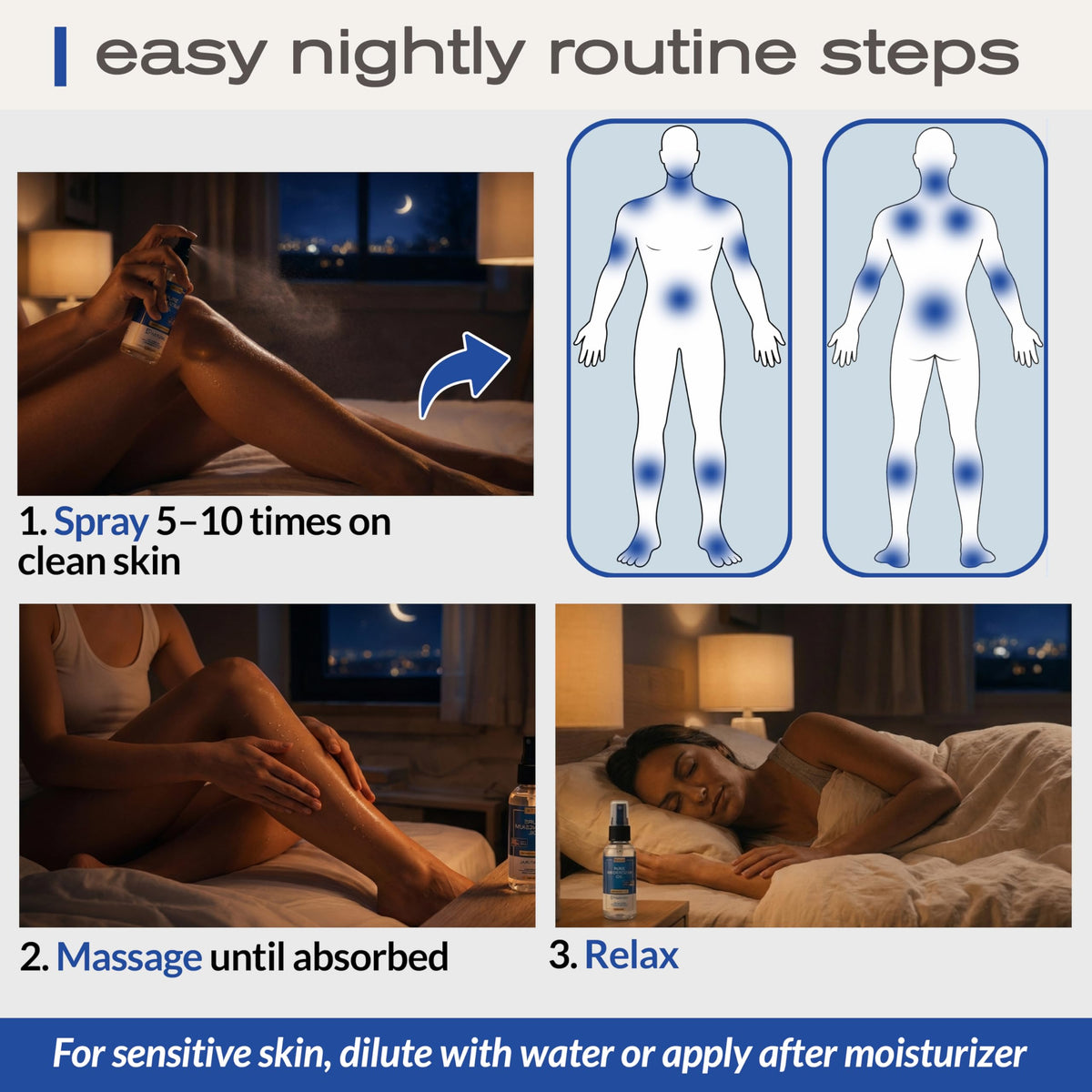 Ella & Eden Magnesium Oil Spray 2 FL OZ in a relaxing setting