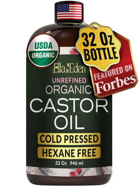 Ella & Eden Organic Castor Oil 32 Fl Oz front view