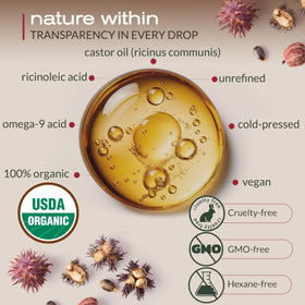 Ella & Eden Organic Castor Oil bottle with label