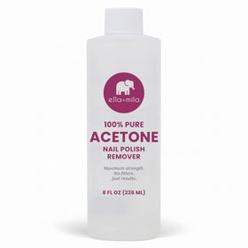 ella+mila 100% Pure Acetone Nail Polish Remover 8 fl oz front view