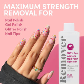 ella+mila nail polish remover bottle back view