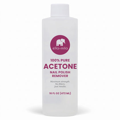 ella+mila Pure Acetone Nail Polish Remover 16 fl oz front view
