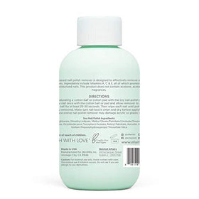 ella+mila Soy Nail Polish Remover on a vanity