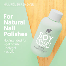 ella+mila Soy Nail Polish Remover packaging details