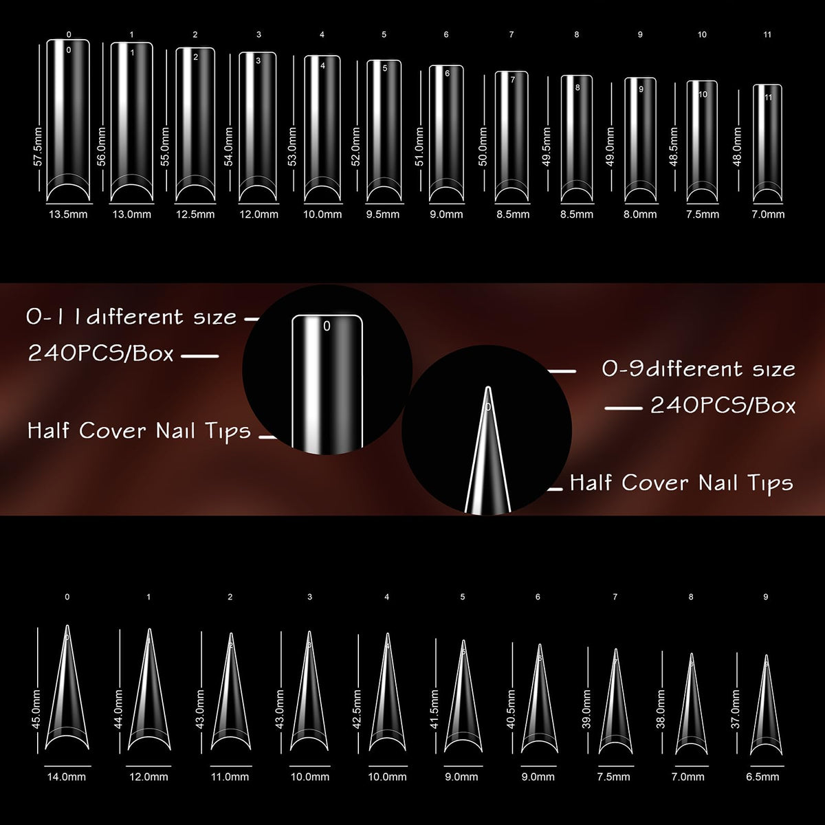 ELLEWIN nail tips with soft gel material close-up