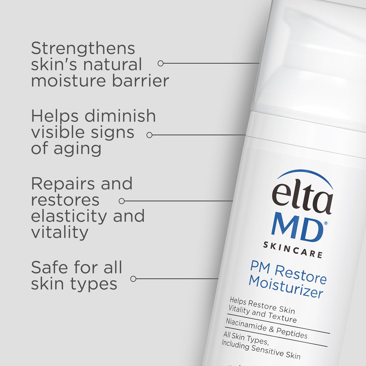 EltaMD PM Restore Night Moisturiser 1.7 oz back view