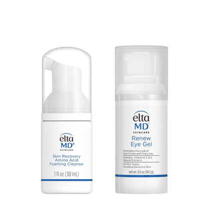 EltaMD Skin Care Facial Care Set with Cleanser and Eye Gel front view