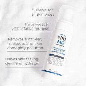 EltaMD Skin Recovery Amino Acid Foaming Cleanser bottle close-up