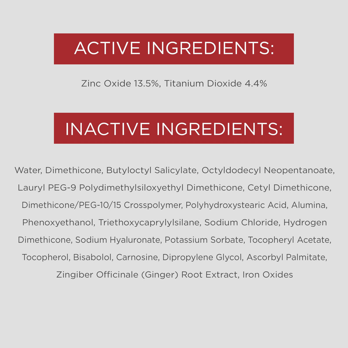 EltaMD UV AOX Elements Tinted Face Sunscreen SPF 50 ingredients list