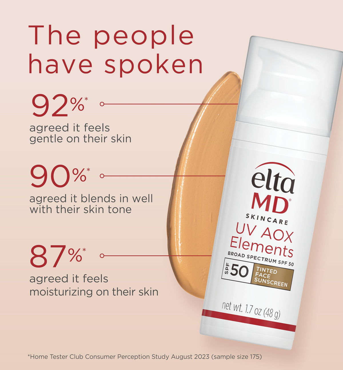 EltaMD UV AOX Elements Tinted Face Sunscreen SPF 50 with natural background