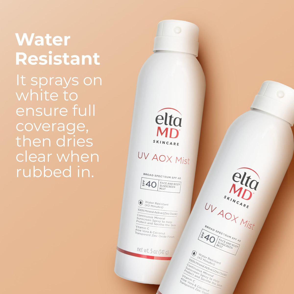 EltaMD UV AOX Mist 100% Mineral Sunscreen Spray ingredients list