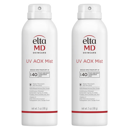 EltaMD UV AOX Mist Mineral Sunscreen Spray 5 oz front view