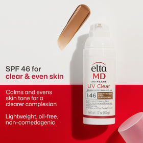 EltaMD UV Clear Deep Tinted Face Sunscreen bottle side view