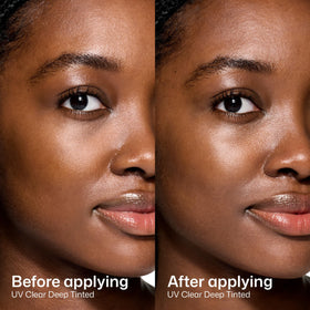 EltaMD UV Clear Deep Tinted Face Sunscreen in hand