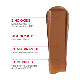 EltaMD UV Clear Deep Tinted Face Sunscreen with texture on skin