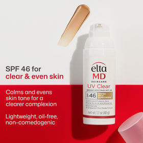 EltaMD UV Clear Tinted Face Sunscreen SPF 46 pump bottle side view