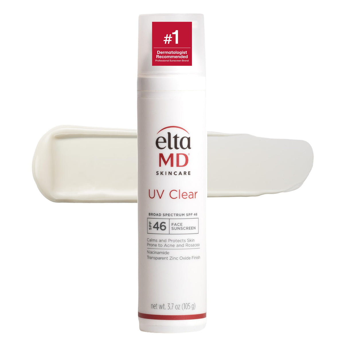EltaMD UV Clear Untinted Face Sunscreen 3.7 oz front view