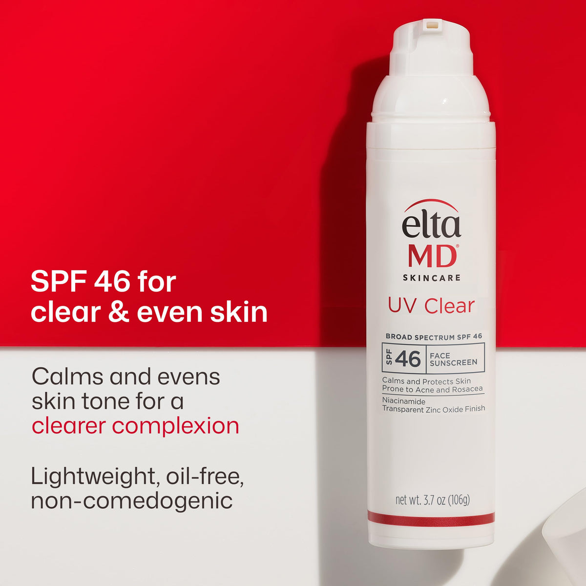 EltaMD UV Clear Untinted Face Sunscreen 3.7 oz side view