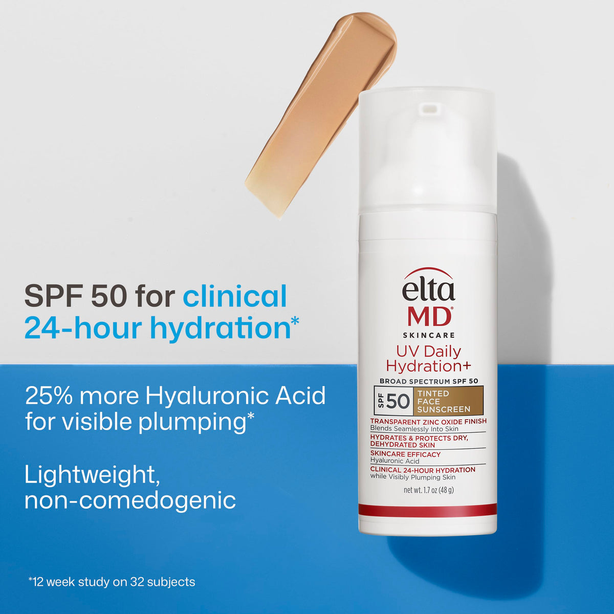 EltaMD UV Daily Hydration+ Tinted Face Sunscreen packaging