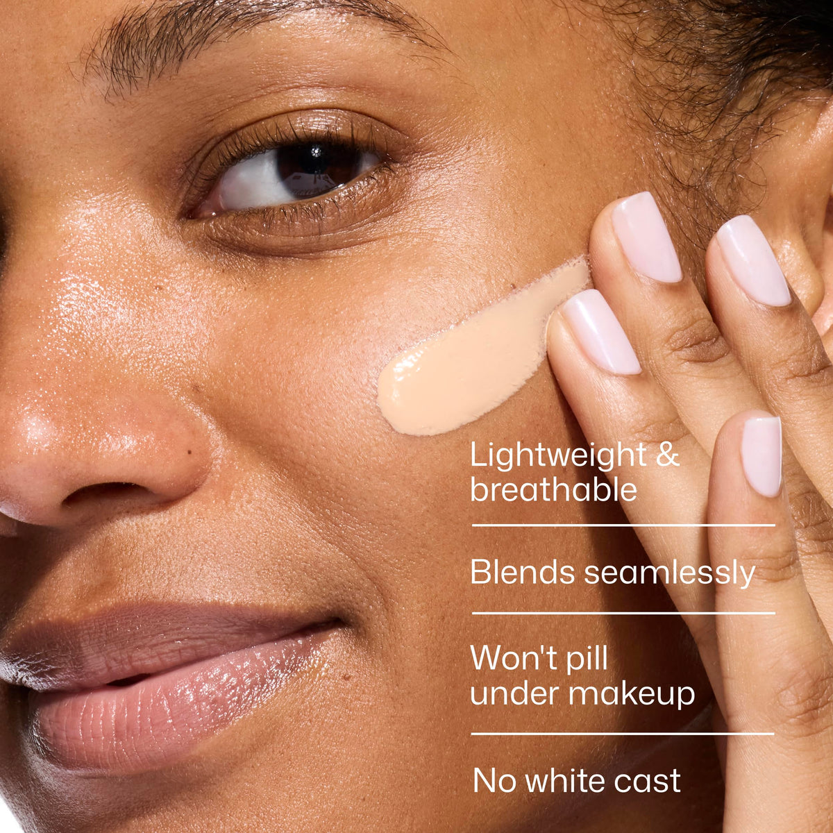 EltaMD UV Daily Hydration+ Tinted Face Sunscreen texture on skin