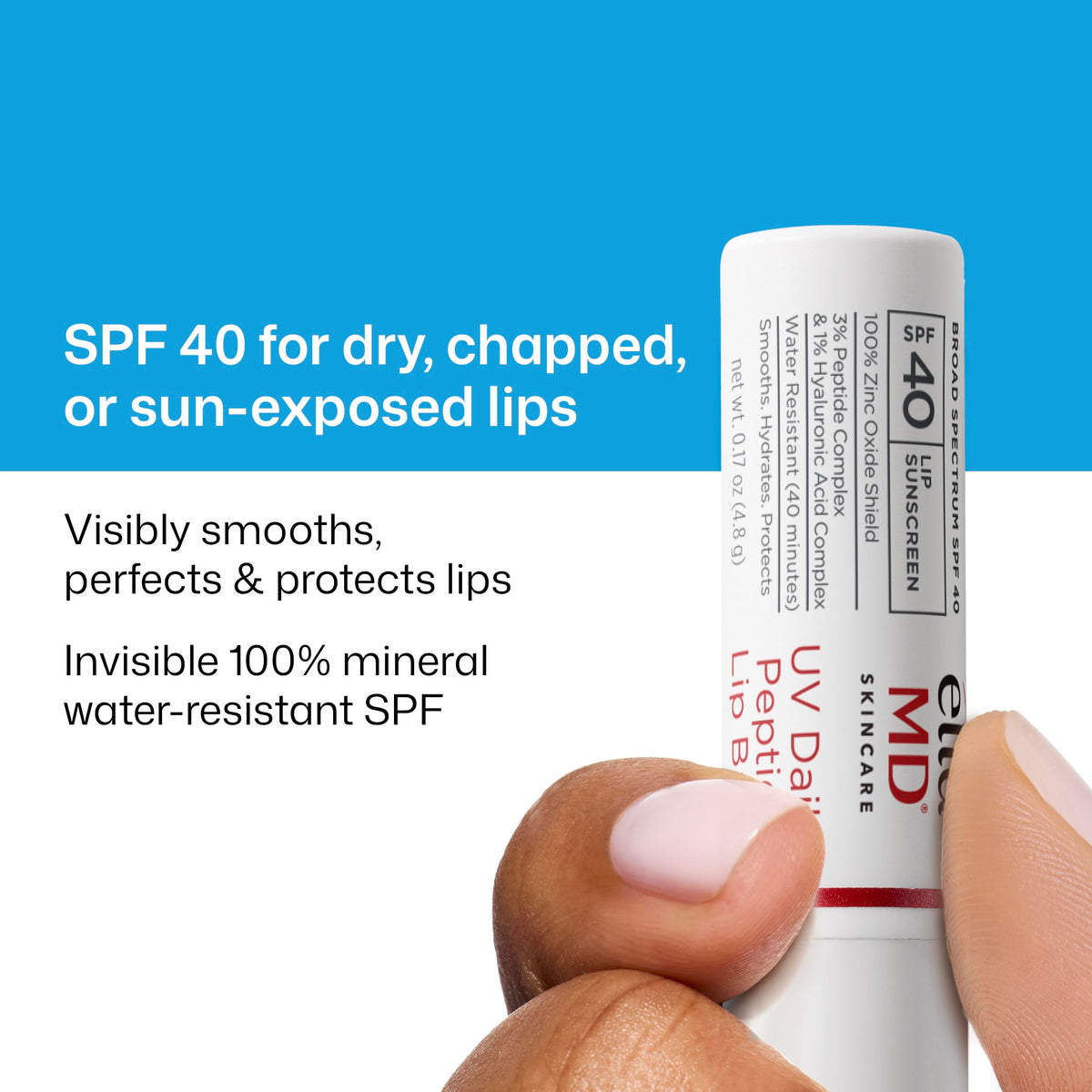 EltaMD UV Daily Peptide Lip Balm SPF 40 back view