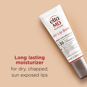 EltaMD UV Lip Balm Sunscreen back view showing ingredients