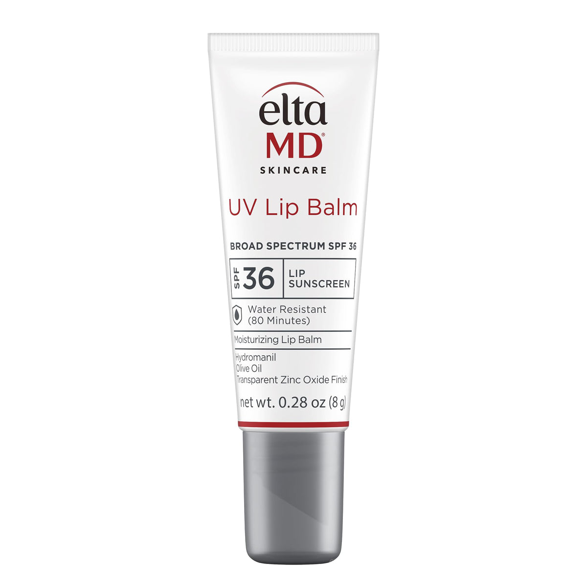 EltaMD UV Lip Balm Sunscreen front view with SPF 36 label