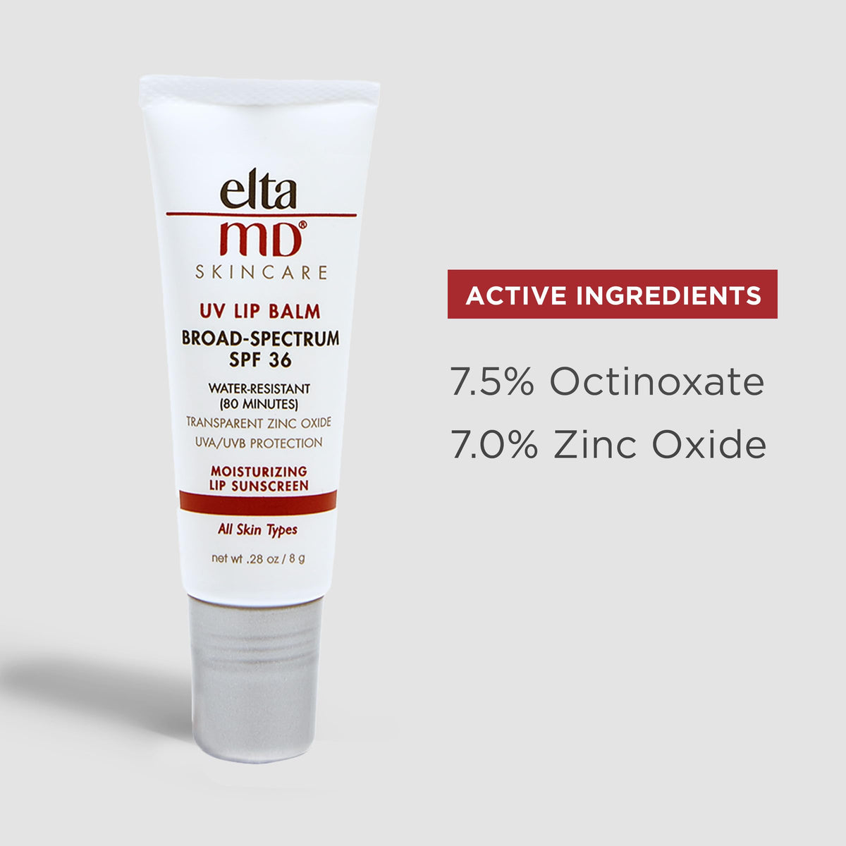 EltaMD UV Lip Balm Sunscreen SPF 36 applied on lips