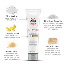 EltaMD UV Physical Tinted Face Sunscreen SPF 41 texture close-up