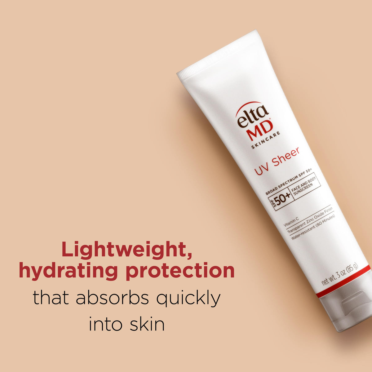 EltaMD UV Sheer sunscreen travel size tube with cap