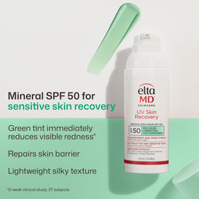 EltaMD UV Skin Recovery Green Tinted Mineral Sunscreen SPF 50 back view