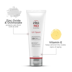 EltaMD UV Sport Sunscreen SPF 50 3 oz cap open