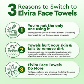 Elvira Disposable Face Towels dual-sided texture
