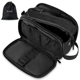 Elviros Toiletry Bag for Men front view in black