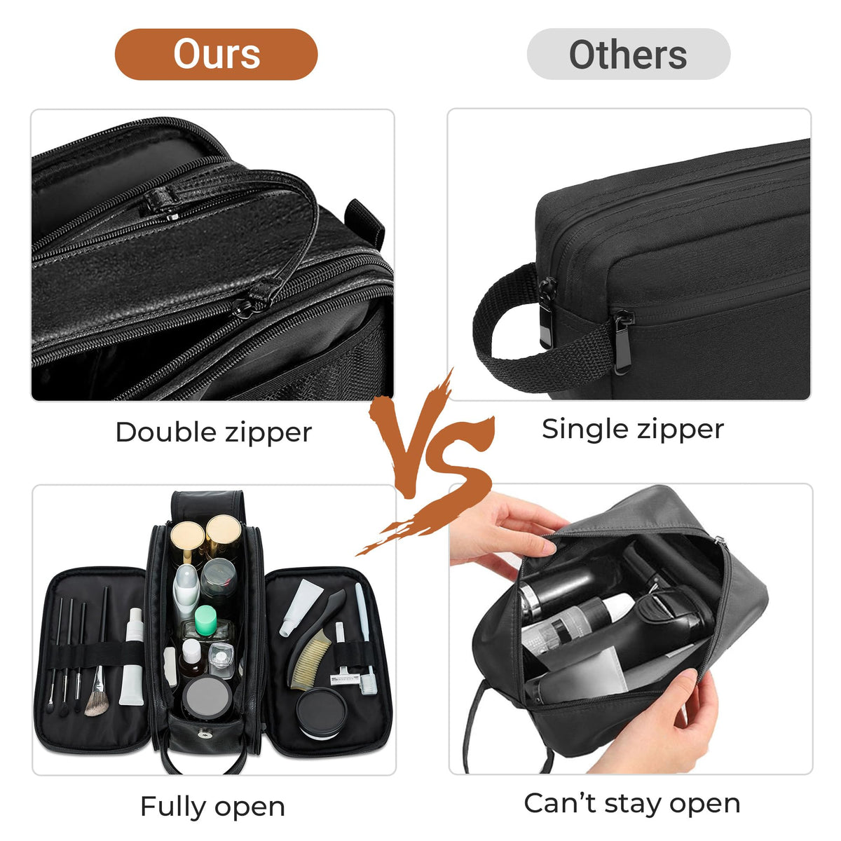 Elviros Toiletry Bag for Men waterproof drawstring pouch