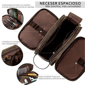 Elviros Toiletry Bag interior showing multiple pockets